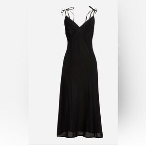 NWT J Crew Black Sleeveless Linen Blend Dress